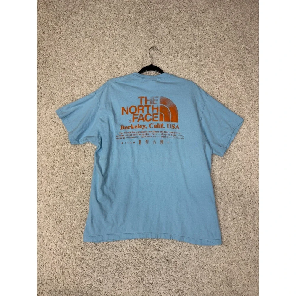 The North Face T Shirt Tee Mens Size XL Blue Outdoor Berkeley California